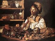 CECCO DEL CARAVAGGIO The Flute Player fg oil painting
